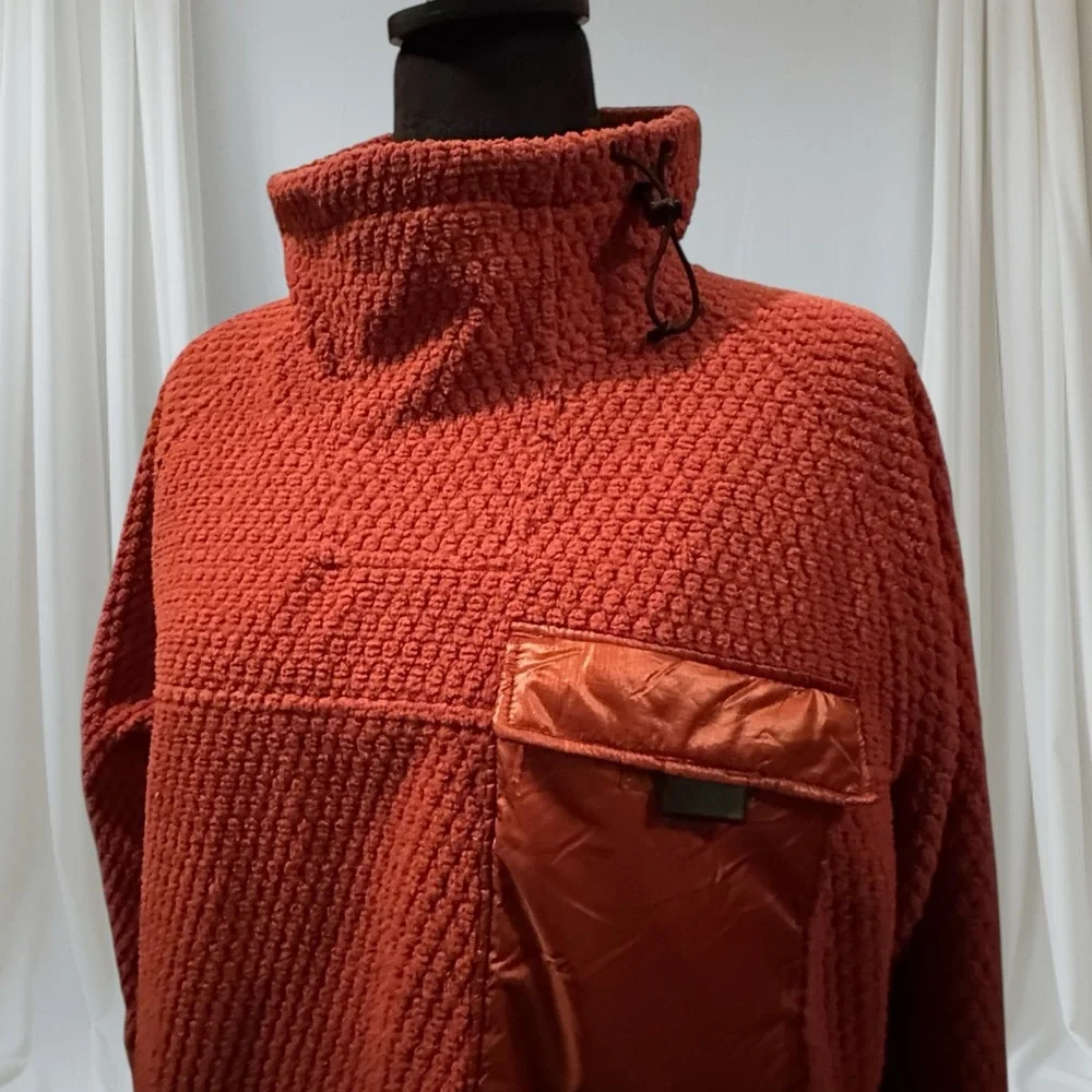 Burton Women’s Amora Fleece Turtleneck Sweater in Rust - Picture 2 of 5